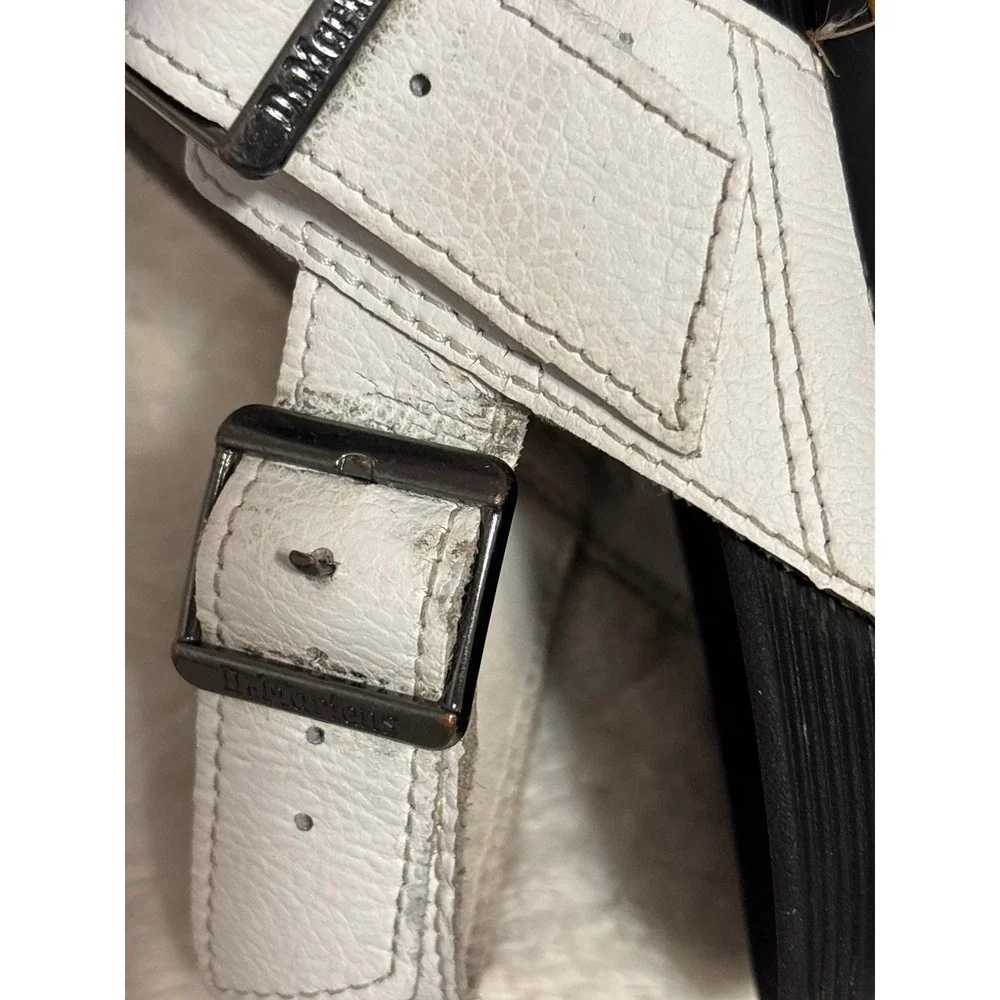 Dr. Martens Voss II Quad White Leather Platform Sandals Womens Size 8 Grunge